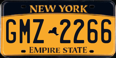 NY license plate GMZ2266