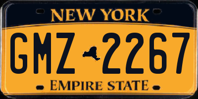 NY license plate GMZ2267