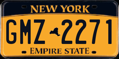 NY license plate GMZ2271