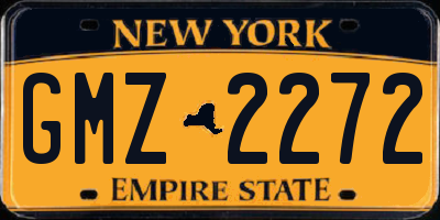 NY license plate GMZ2272