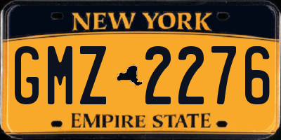 NY license plate GMZ2276