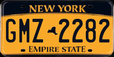 NY license plate GMZ2282