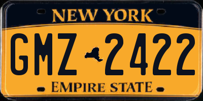 NY license plate GMZ2422