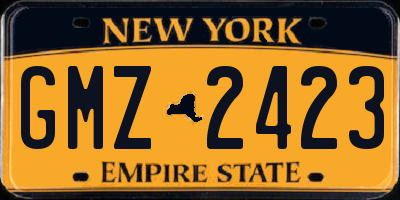 NY license plate GMZ2423