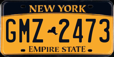 NY license plate GMZ2473