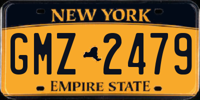 NY license plate GMZ2479