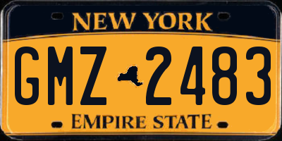 NY license plate GMZ2483