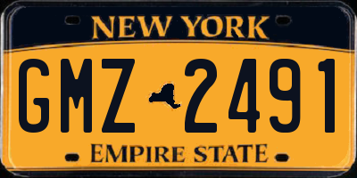 NY license plate GMZ2491