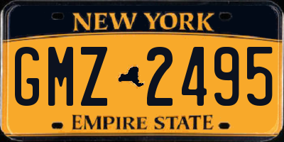 NY license plate GMZ2495
