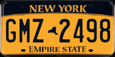 NY license plate GMZ2498