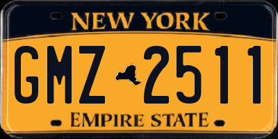 NY license plate GMZ2511
