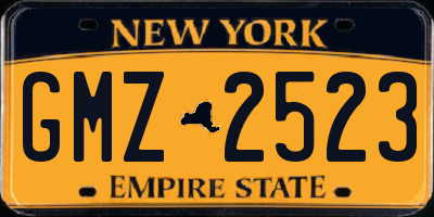 NY license plate GMZ2523