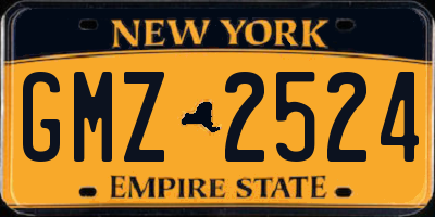 NY license plate GMZ2524