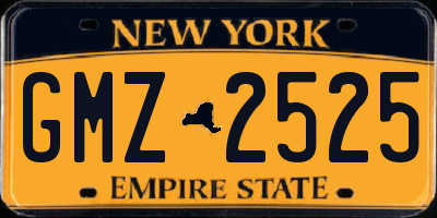 NY license plate GMZ2525