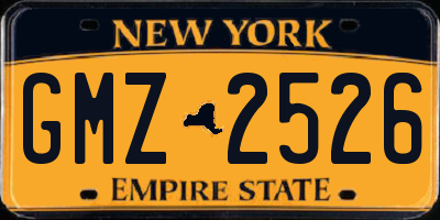 NY license plate GMZ2526