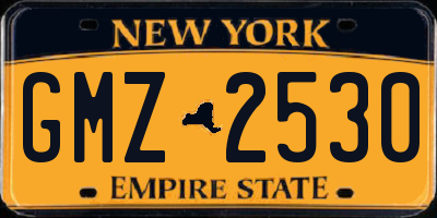 NY license plate GMZ2530
