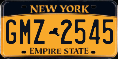 NY license plate GMZ2545