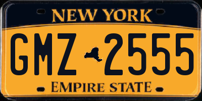 NY license plate GMZ2555