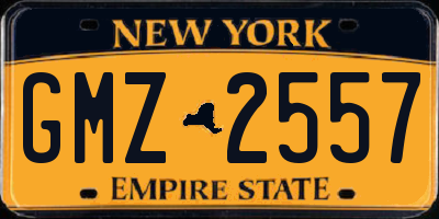 NY license plate GMZ2557