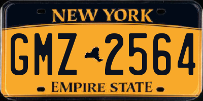 NY license plate GMZ2564