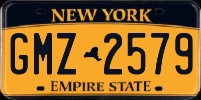 NY license plate GMZ2579
