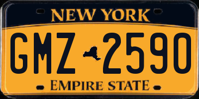 NY license plate GMZ2590