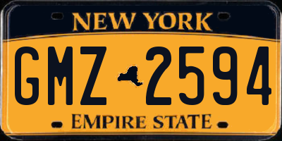 NY license plate GMZ2594