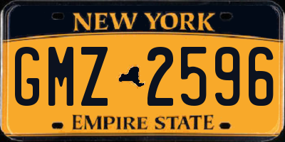 NY license plate GMZ2596