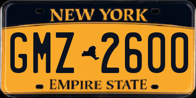 NY license plate GMZ2600