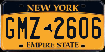 NY license plate GMZ2606