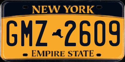 NY license plate GMZ2609