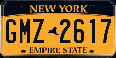 NY license plate GMZ2617