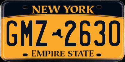NY license plate GMZ2630