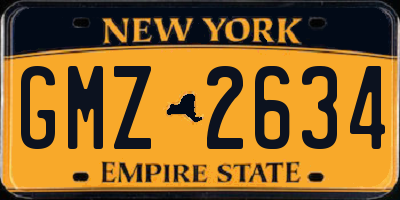 NY license plate GMZ2634