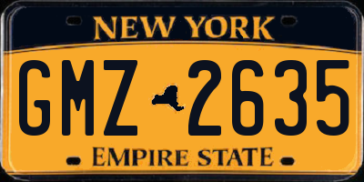 NY license plate GMZ2635