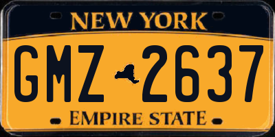 NY license plate GMZ2637