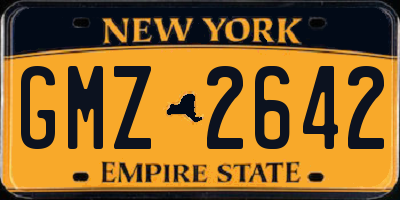 NY license plate GMZ2642