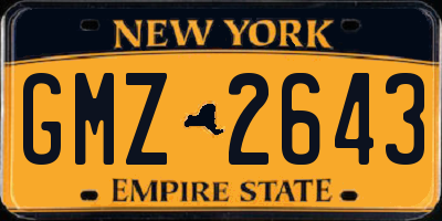 NY license plate GMZ2643