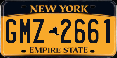 NY license plate GMZ2661