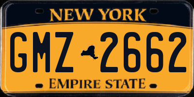 NY license plate GMZ2662