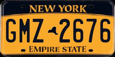 NY license plate GMZ2676