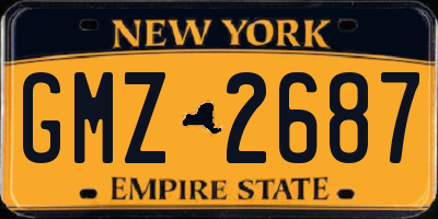 NY license plate GMZ2687
