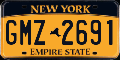 NY license plate GMZ2691
