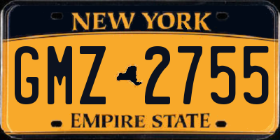 NY license plate GMZ2755