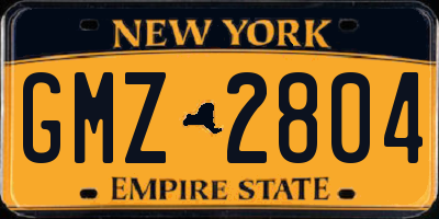 NY license plate GMZ2804