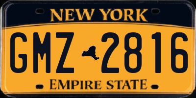 NY license plate GMZ2816