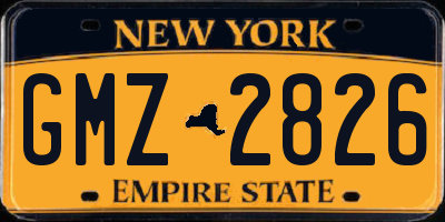 NY license plate GMZ2826