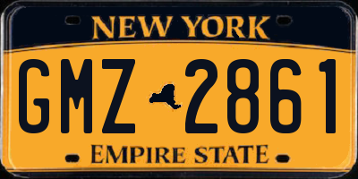 NY license plate GMZ2861