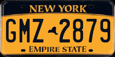 NY license plate GMZ2879