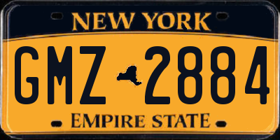 NY license plate GMZ2884